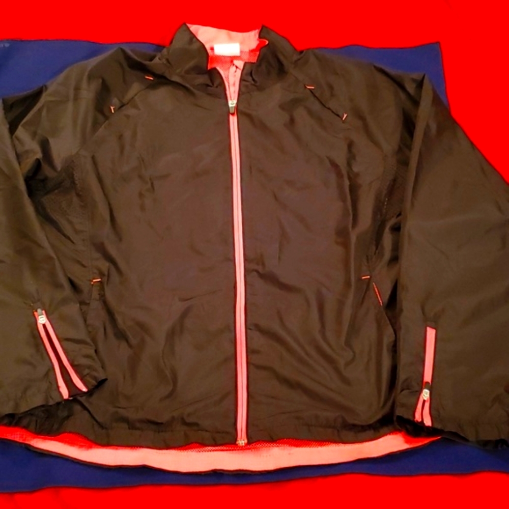 2/$15 MemorialDay Sale💖2 for$20 Womens XL 16-18 Black Windbreaker